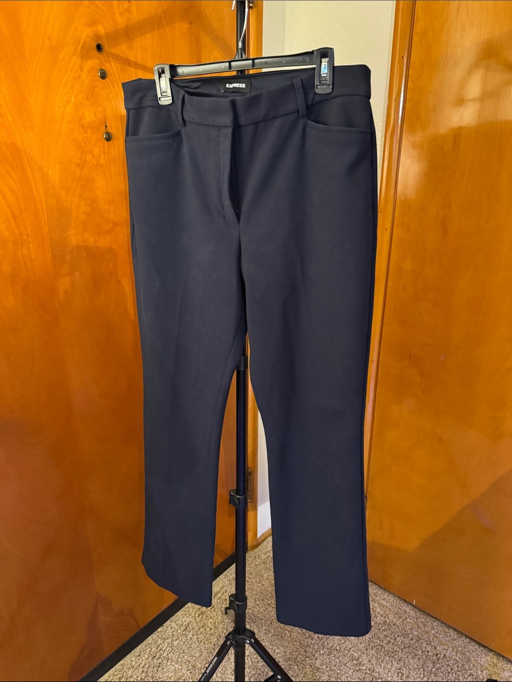 Express Women's Navy Ponte Trousers